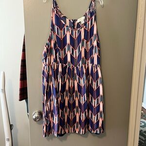 Forever 21 Blue and Pink Geometric Kids Dress